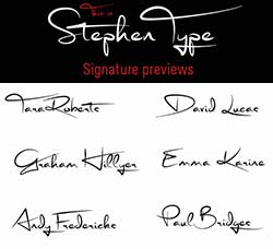 签名字体：Signature font - Stephen Type - logo